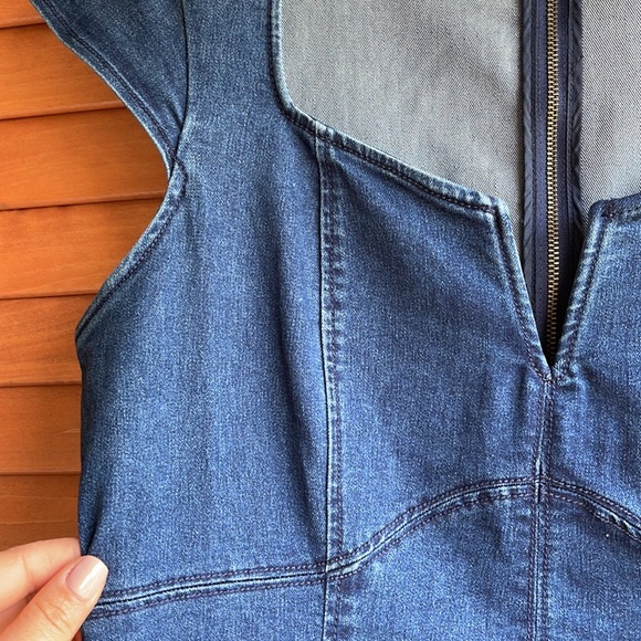 Free People Lia Denim Mini Dress - Picture 6 of 9